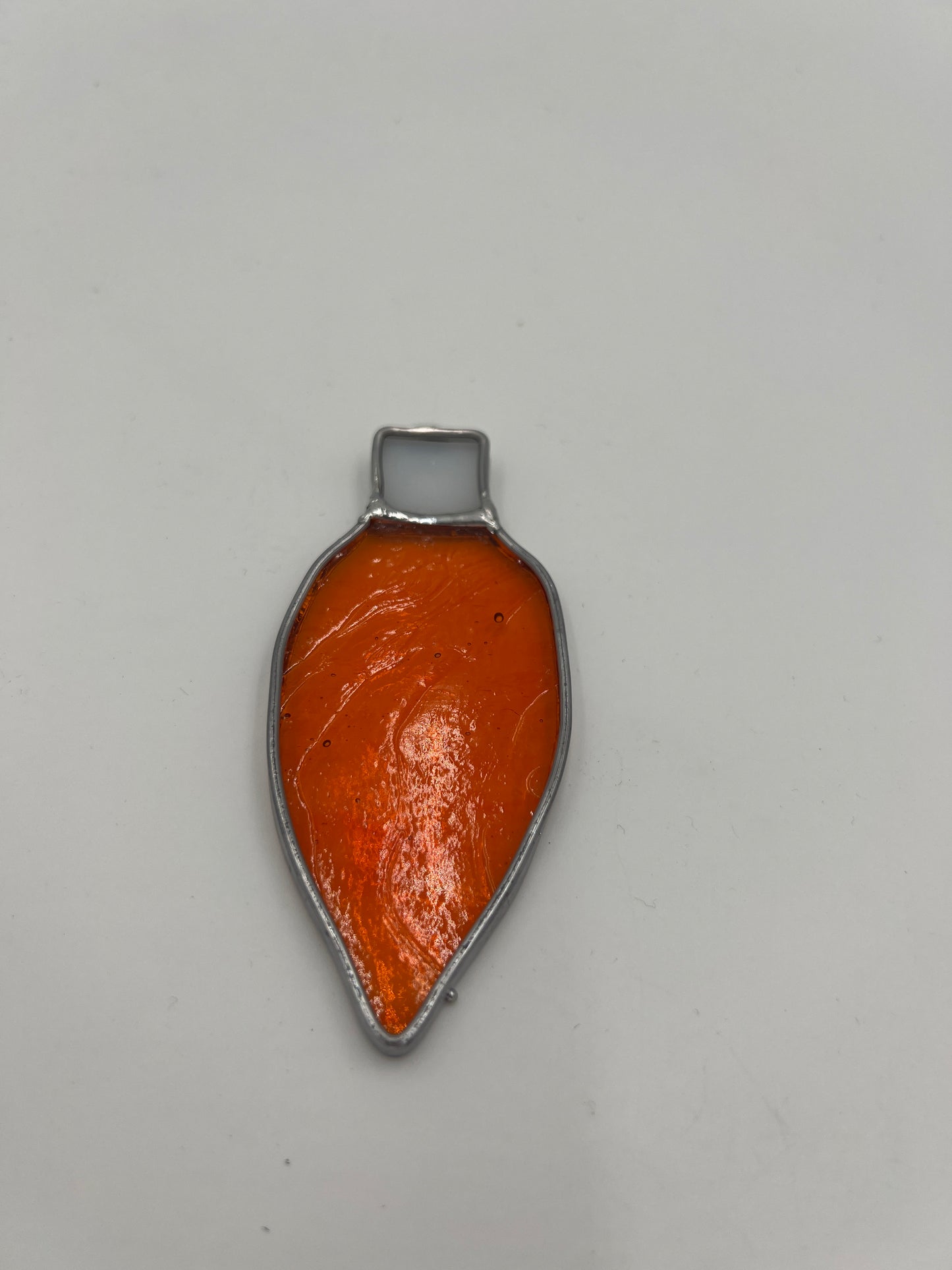 Orange Lightbulb Suncatcher/Ornament