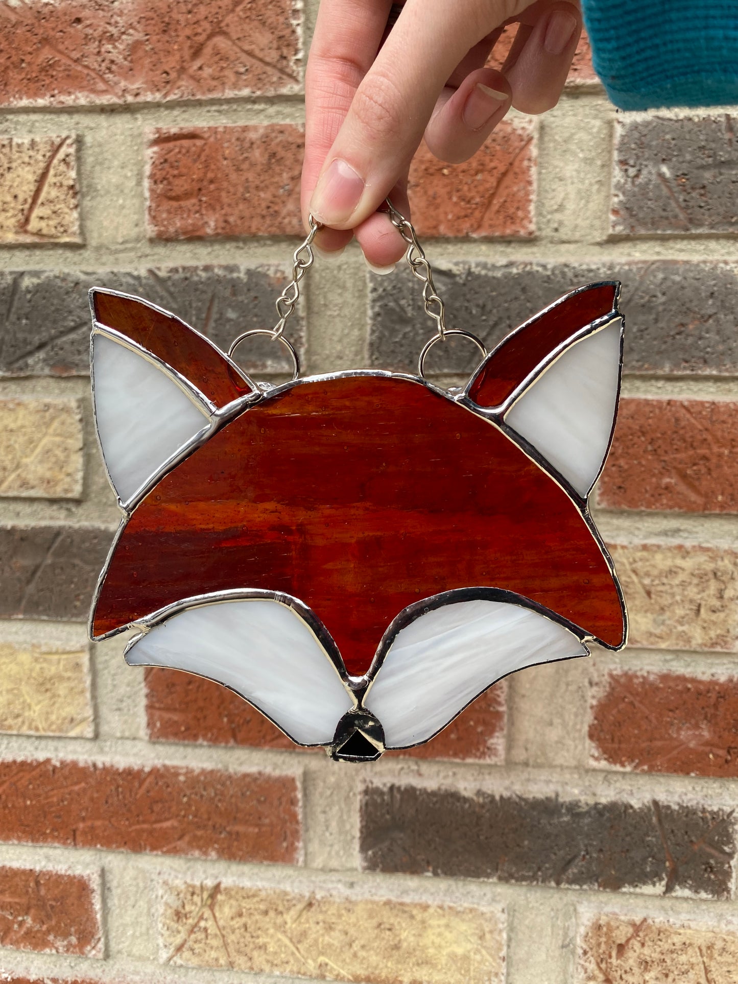 Stained Glass Red Fox Sun catcher
