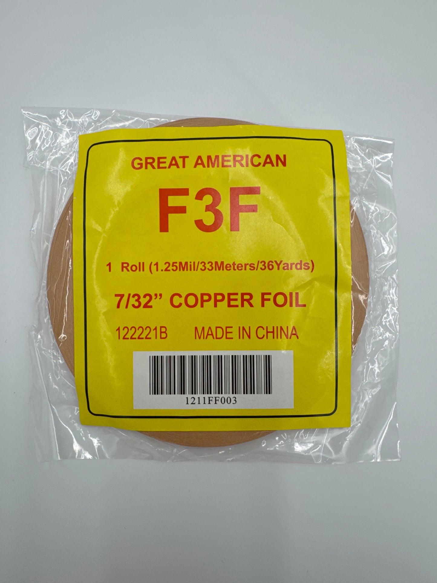 7/32” Copper Backed Copper Foil