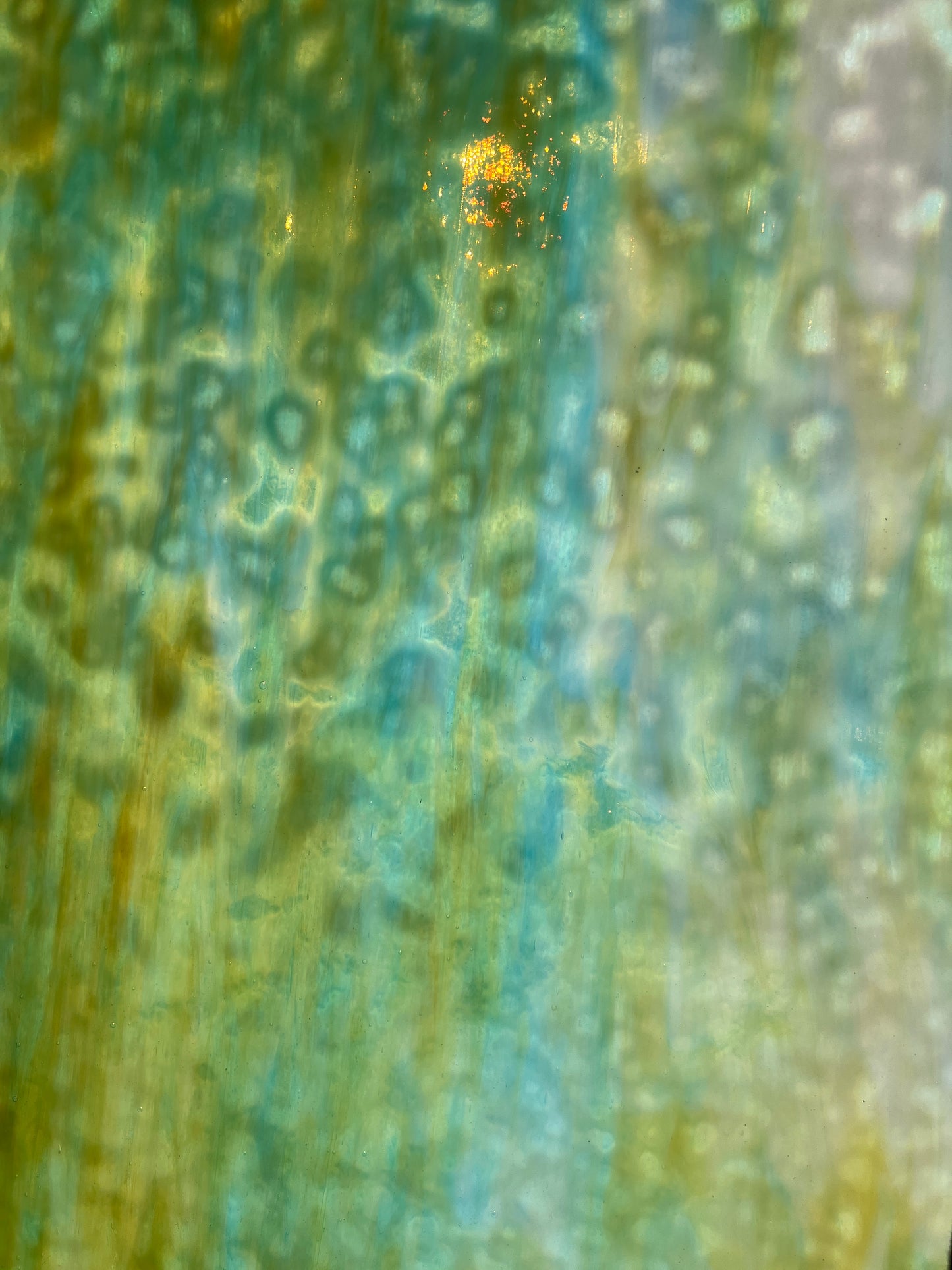 White Opal Turquoise Yellow Brown - Youghiogheny