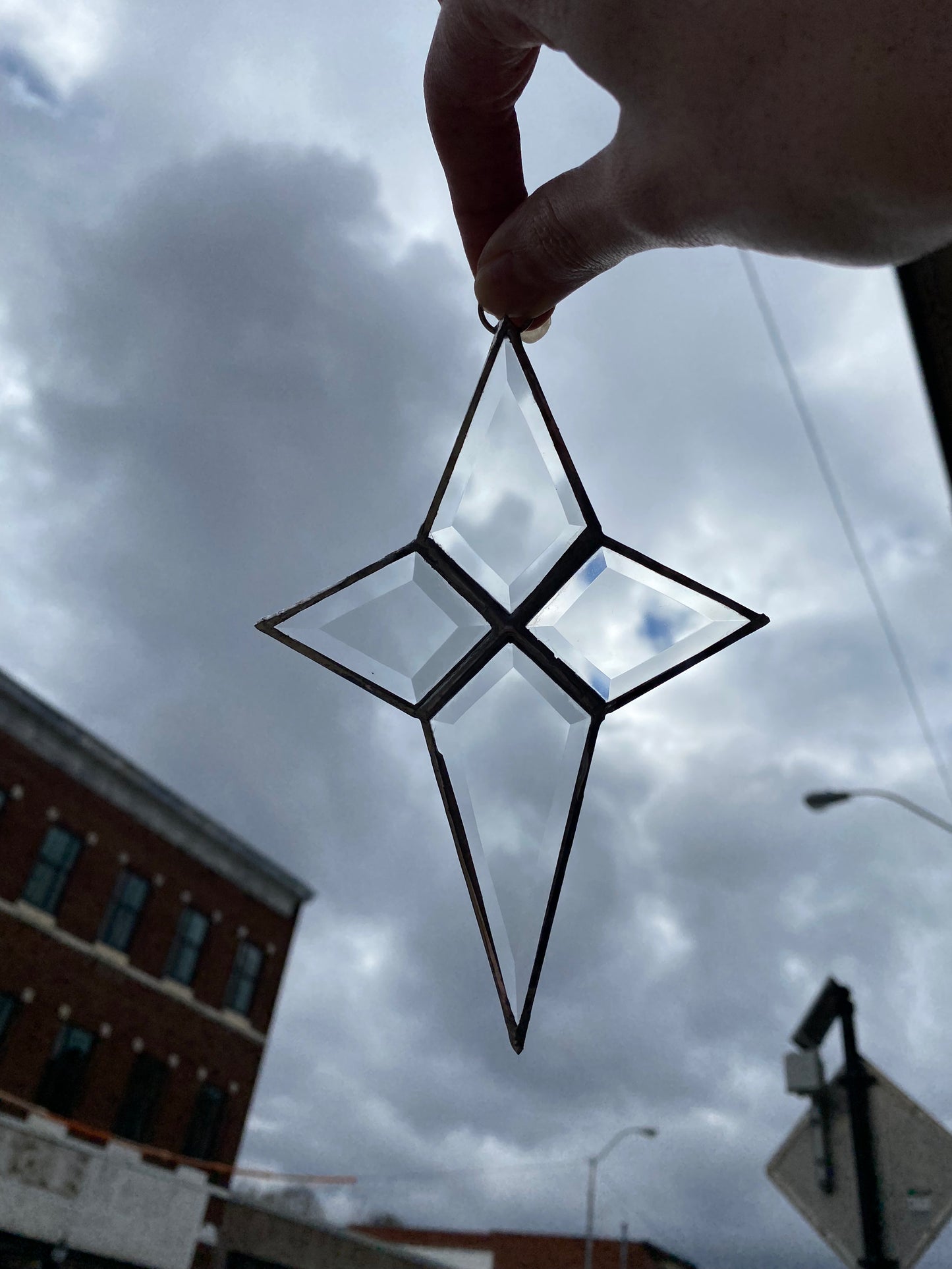Clear Bevel Cluster Star