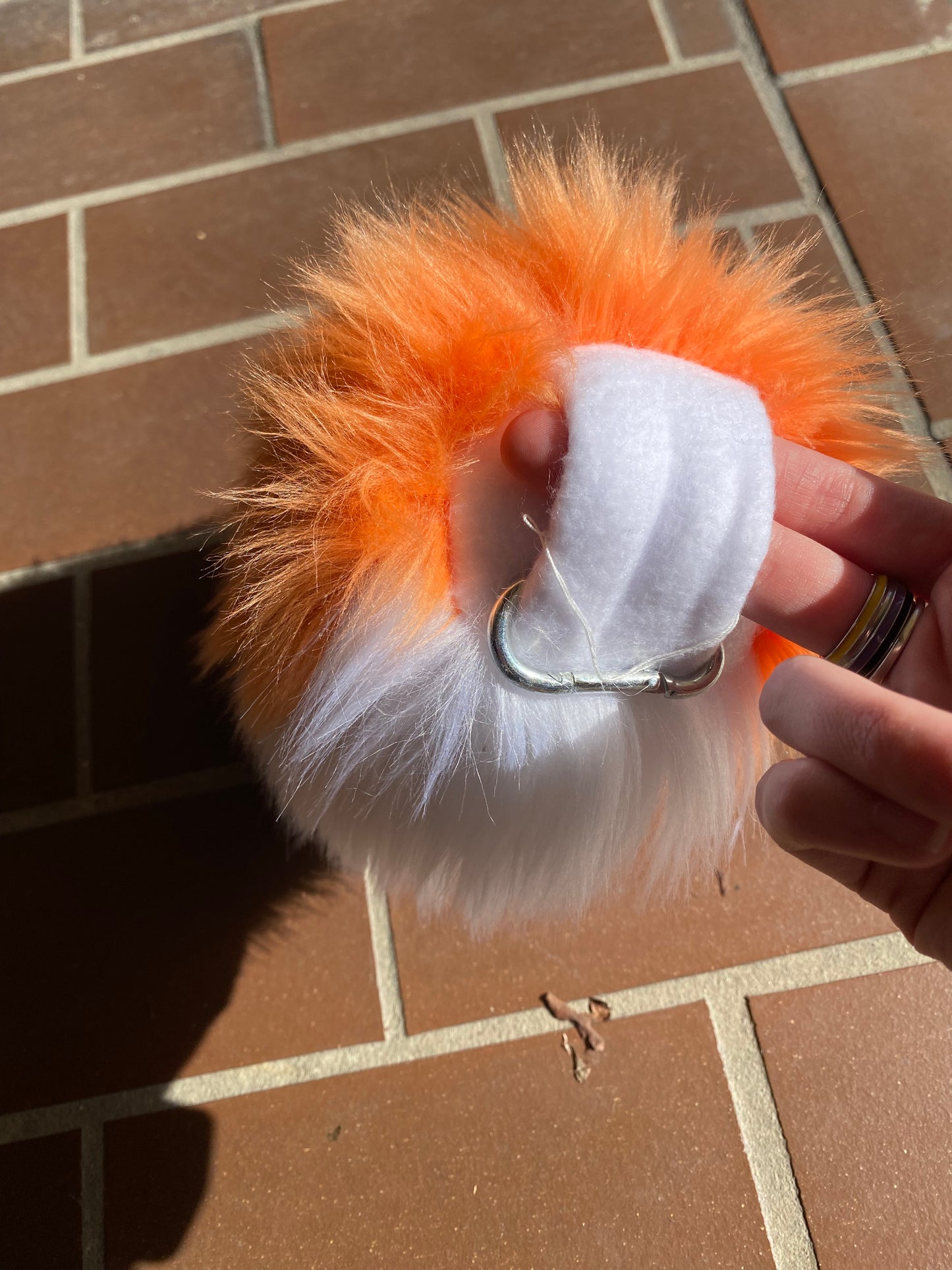 Orange and White Nub Tail