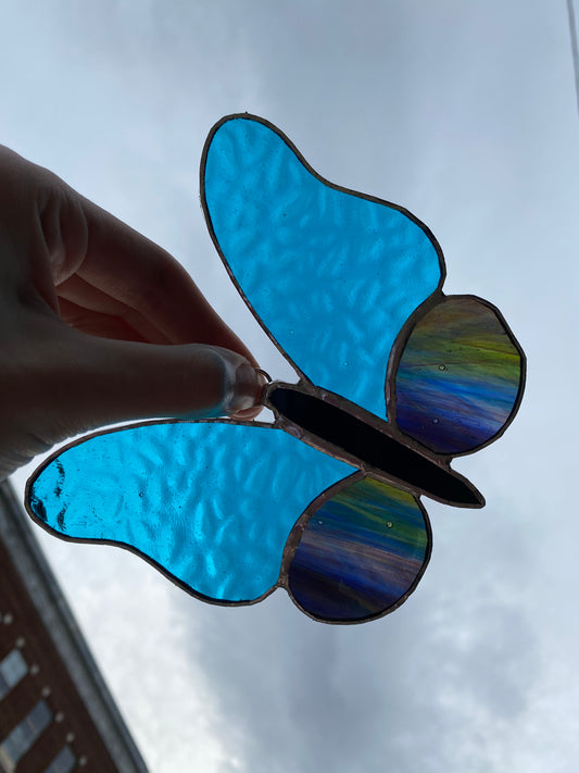 Blue And Green Butterfly Suncatcher