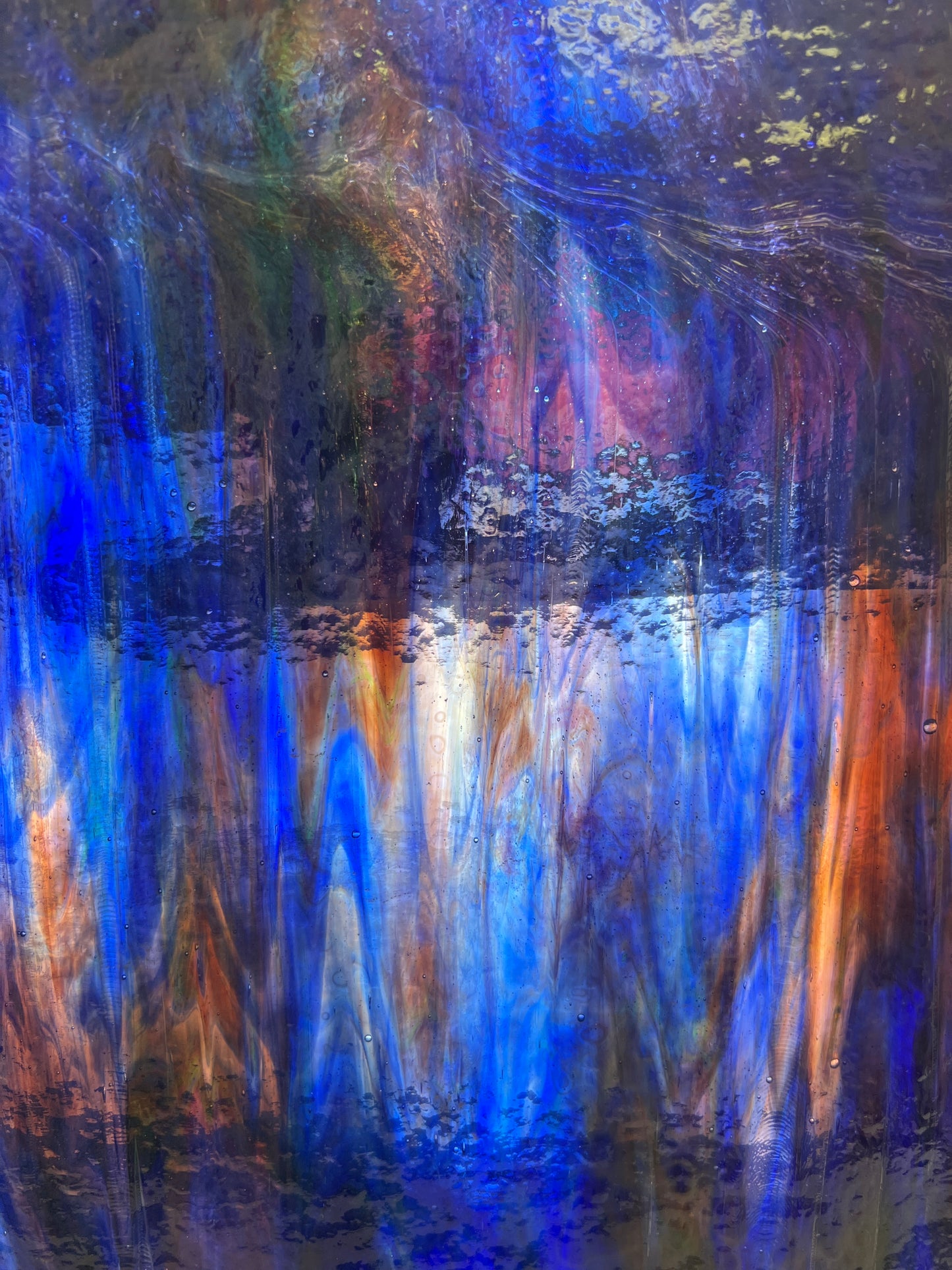 White Cobalt Blue Mottled Oceana - Youghiogheny