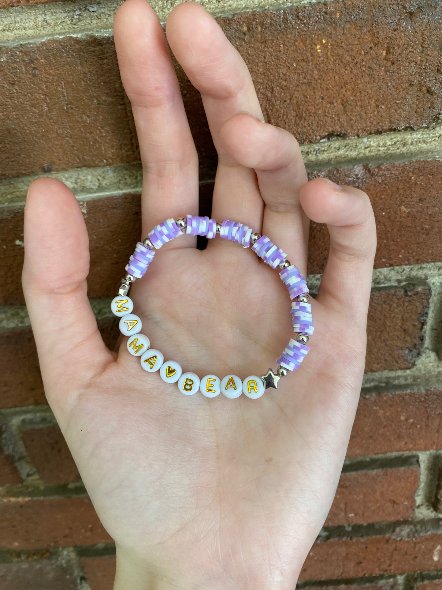 Heishi Mama Bear Bracelet